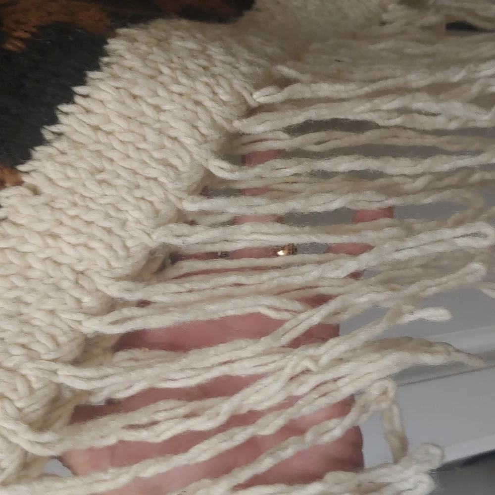 100% Wool overhead shawl Rebozo cape Mexico... Boho One Sz. Fits most - Picture 14 of 14